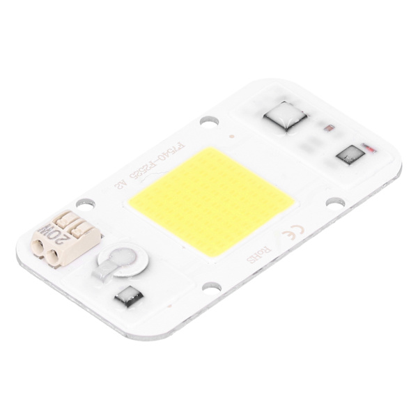 20W/30W/50W 220V LED COB Chip lampepanel Svejsefrit hvidt varmt lys fuldt spektrum (hvidt lys 20W)