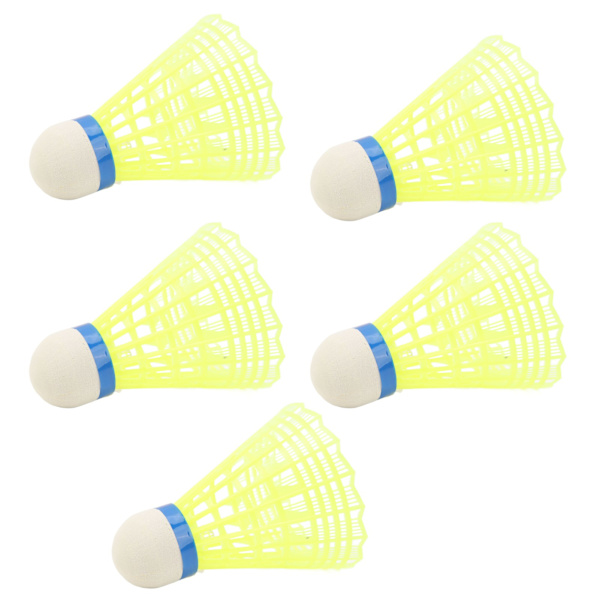 5 st LED-badmintonbollar med nattglöd, 30 mAh, hög elasticitet, för sportaktiviteter