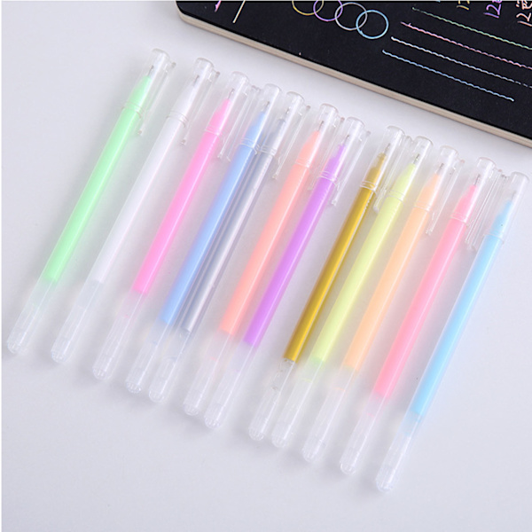 2-pack Markeringspennor i Pastellfärger, Perfekta för Journaling, Markering, Understrykning och Anteckningar