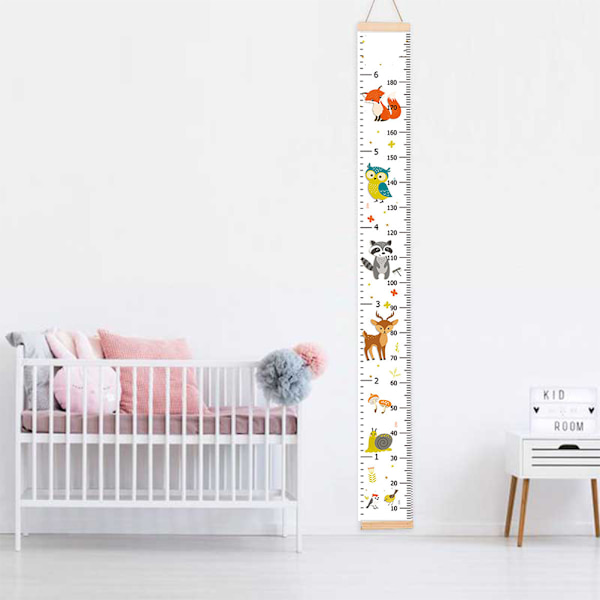Baby Vekst Høyde Diagram Vegg Linjal Klistremerker Dekaler for Barn Gutter Vegg Linjal for Barn