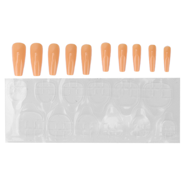 10 stk. rene farve fuld dækning falske negle kvinder piger elegant fashionabel falsk neglespids manicure værktøj N5354-02
