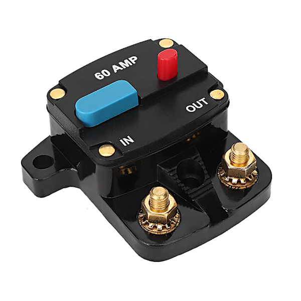 12V 60A Bilradio Stereo Kredsløbsafbryder Manuel Nulstillelig Sikringsholder