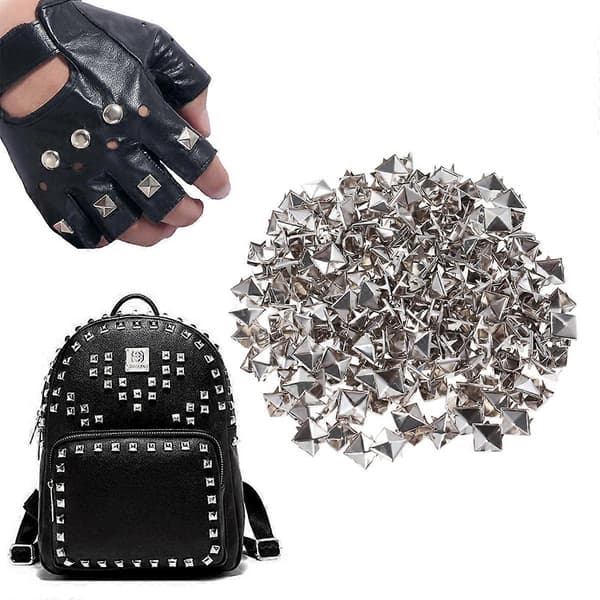 200 pcs punk clothing rivets clothes punk rivets nails clothes square rivet Silver