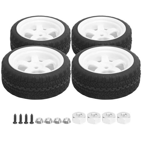 4 stk 65 mm skridsikre RC gummidæk Hjulopgraderingstilbehør Passer til WPL D12 1/10 (012W)