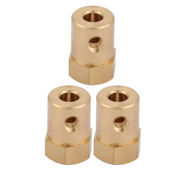 4 stk. Messing Forlænget Aksel Hex Kobling Koblingsmotor Connector (6mm)