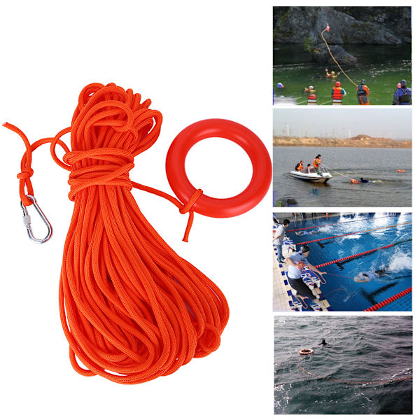 8mm nylon kelluva hengenpelastuslanka Snorklausköysi Sukellus Uinti Hengenpelastajan pelastusköysi kelluvalla silmukalla