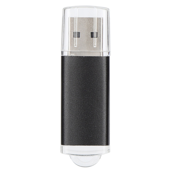 USB Flash Drive Transparent Cover Black Portable Storage Memory Stick til PC Tablet 64GB