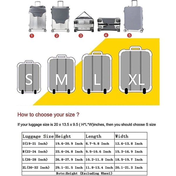 Vedenkestävä print case 26/27/28 matkatavaralle - Cover matkalaukun suoja