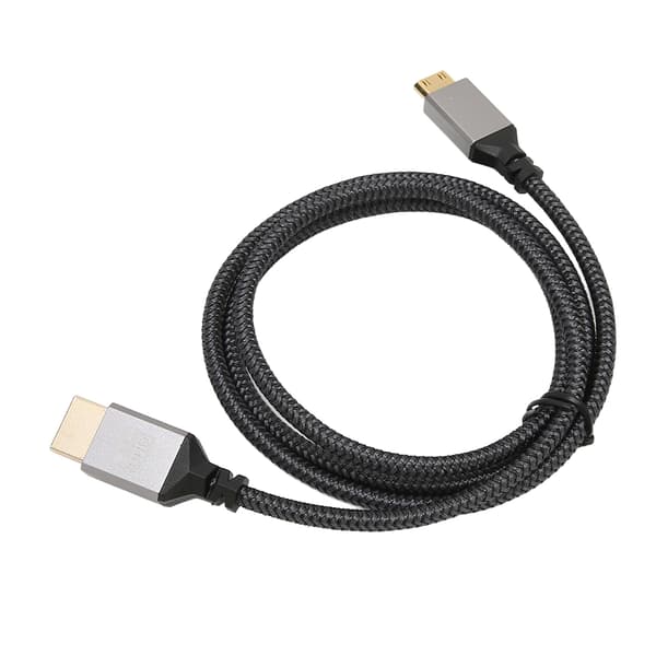 HD Multimedia Interface-kabel Höghastighets 4K 60Hz Vävd HD Multimedia Interface Hane till Hane-kabel för Dator TV-skärm 1M