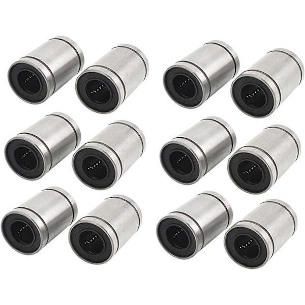 12st LM8UU Linjära Lager för 3D-Skrivare, RepRap Prusa Mendel DIY CNC Motion, Prusa Mendel, Reprap (8mm x 15mm x 24mm)
