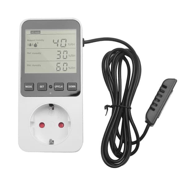 Humidity Controller, Temperature Controller Socket 230 V, Temperature Switch, Socket Thermostat Switch EU Plug