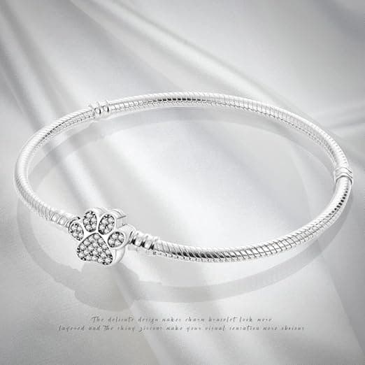 925 Sterling Silver Snake Chain Charm Bracelet, suitable for Pandora bracelets