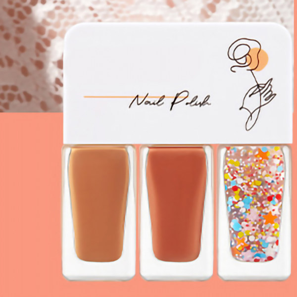 3-pack nagellackset på vattenbasis för kvinnor, lätt att ta bort, snabbtorkande nagellack för dejting, halloweenfest T07