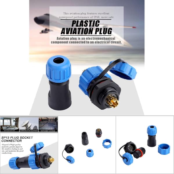 IP67 SP13 7-pin vanntett plastpluggkontakt (7-pin)