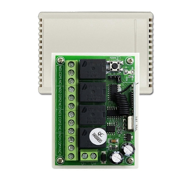 433MHz 12V 24V Relæmodul Modtager+200M Rækkevidde Sender RF