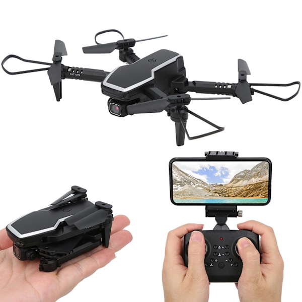 Mini-drönare 4K högupplöst dubbelkamera fällbar fyrhjuling fjärrkontrollflygplan