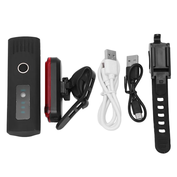 Cykellygte USB-opladning Aluminiumlegering Fremhæv Cykellygte Baglygte Advarselslys Udendørs Natkørsel Udstyr