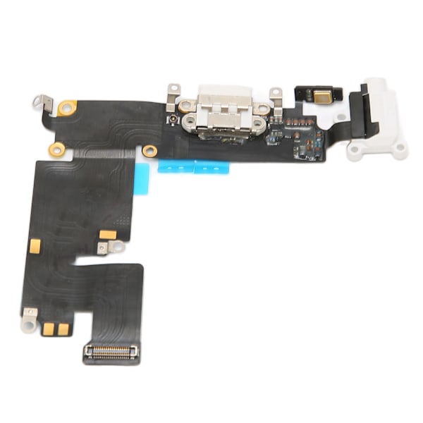 Puhelimen latausportin joustava kaapeli kuulokeliitännän mikrofonitoiminnolla iPhone 6 Plus -valkoinen