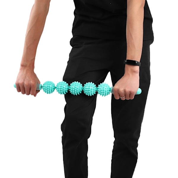 Muskelrullemassasje Relax Yoga Fascia Stick med 5 piggete baller for Sport Fitness