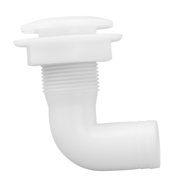 Marint genomskrovsanslutning läckagesäker ergonomisk pålitlig robust 90° genomskrovsbeslag för yachter båtar vit