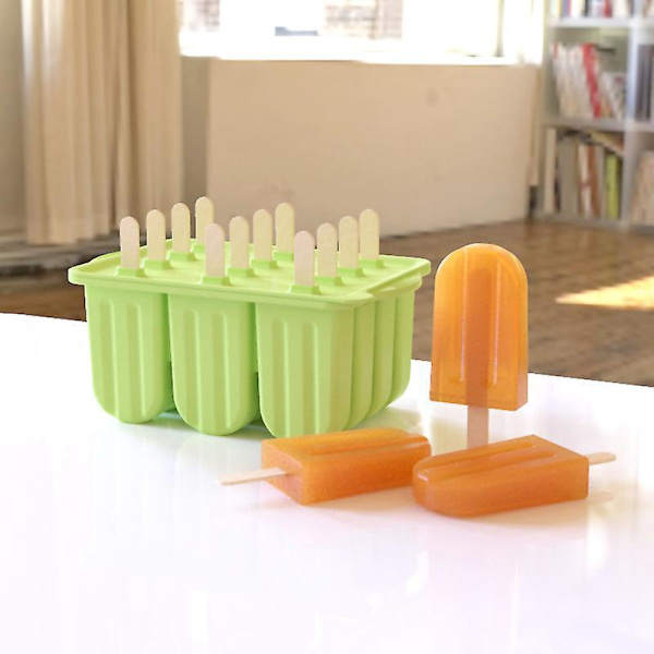Silikon Popsicleformar Set med 12, Lätt att Lösgöra Isglassformar för Hemgjorda Godis
