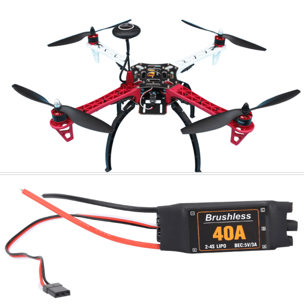40A 2-4S ESC OPTO elektrisk hastighedskontrol til F450/S500 RC Quadcopter Drone