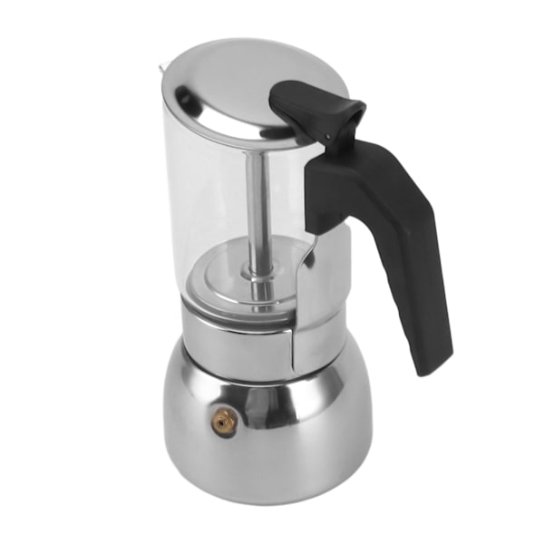 Glas Top Komfur Moka Pot Elektrisk Komfur Moka Pot med Rustfrit Stål Base Klassisk Kaffemaskine 4 Kopper