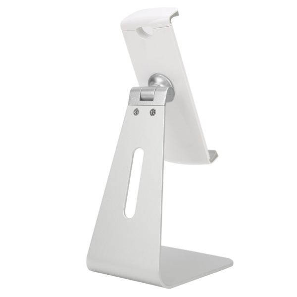 Mobiltelefonstativ Sølv Tablet PC Brakett Justerbar Aluminiumlegering Roterende Støtteramme for Kontor