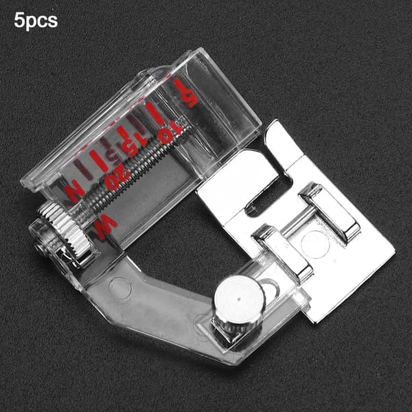 5 ställbara pressarfötter Bias Binder symaskinstillbehör