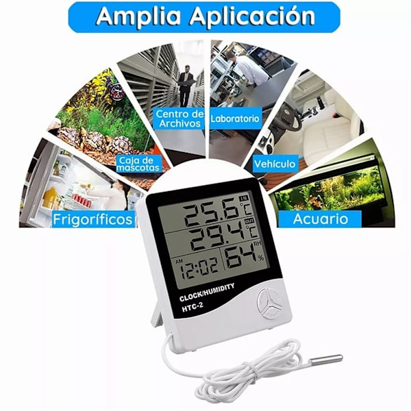Temperatur Fuktighetsmonitor 4 Vindu Display Høydefinisjon Sensitive Digital Termometer Hygrometer
