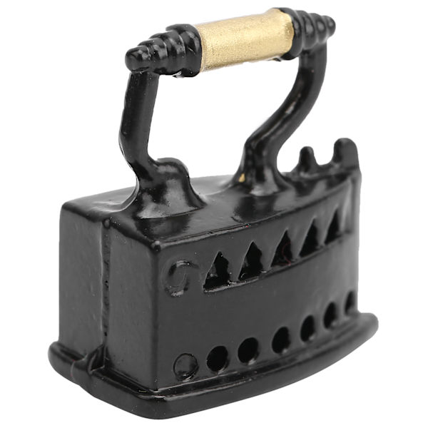 Dockhus Miniatyr 1:12 Skala Metall Strykjärn Kläder Verktyg Mini Dockhus Dekoration