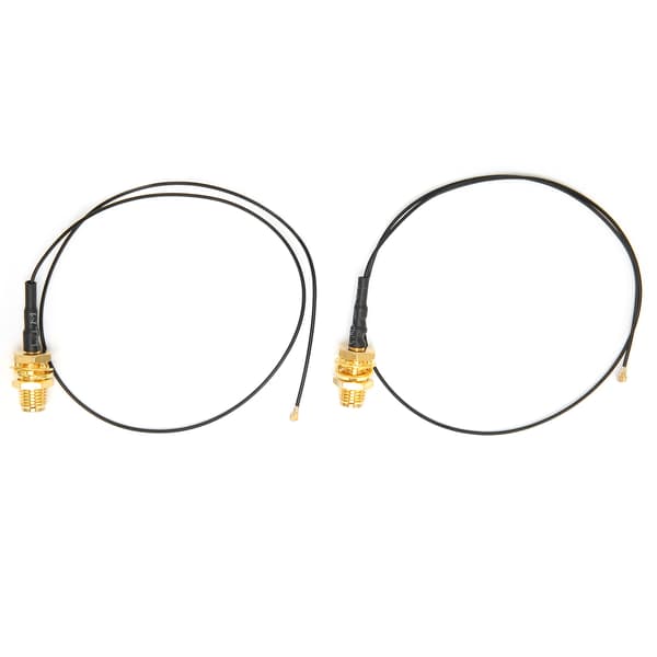 2 stk. IPEX 4 til RPSMA hun-kabel Omnidirektionel ledning til M.2 WiFi Bluetooth ekstern antenne