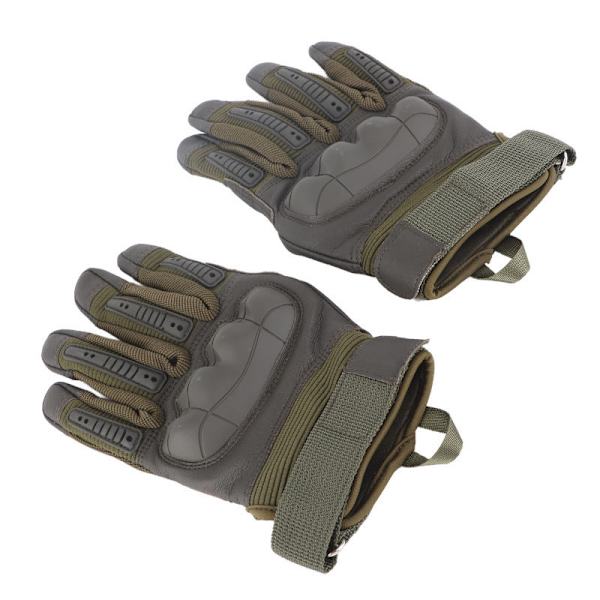 Motorcykelhandskar Hårda Knogar Andningsbara Bra Grepp Anti Slip Full Finger Powersports Handskar för Lumbering Tung Industri Grön M