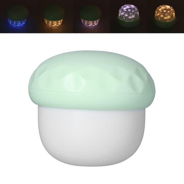 Svampformad LED-projektionslampa USB-laddning Steglös dimning Stämningslampa för sovrum