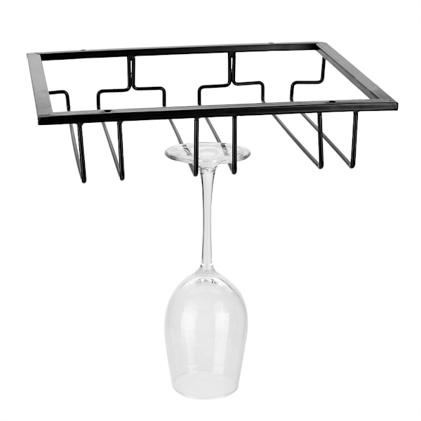 Metal Jern Vinskab Hylde Køkken Spisestue Bar Kopholder Hanger Hylde