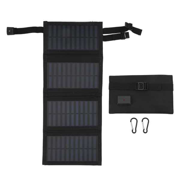 20W Sammenleggbart Solcellepanel 5.5V Bærbar USB-port Monokrystallinsk Brett for Utendørs Reise Camping