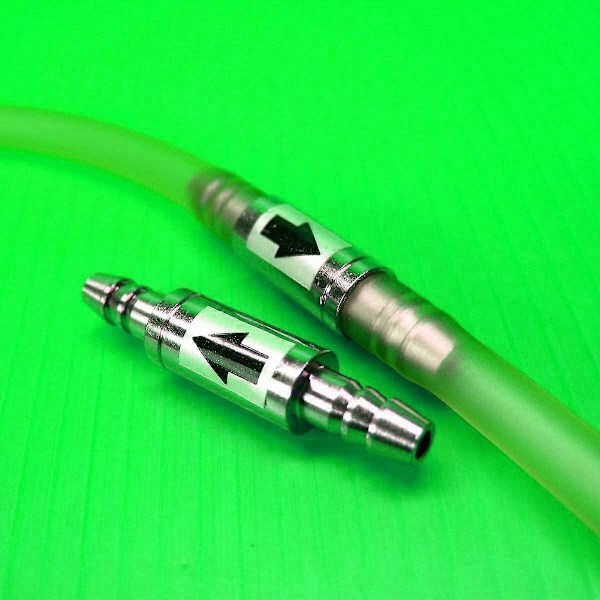 2 Stykker Rustfritt Stål Enveis Tilbakeslagsventil CO2-slange 4/6 mm Regulator Rørdiffuser i Akvariumsystem