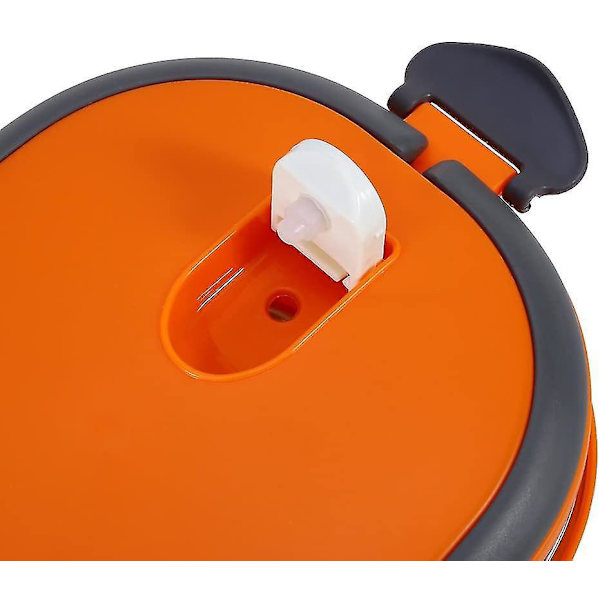 Rustfrit Stål Lækagesikker Orange Madkasse med Termisk Isolering (1 Lag)