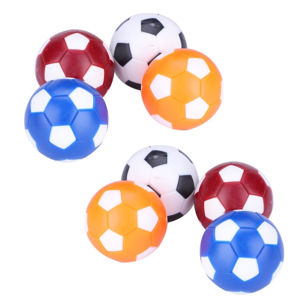 8 STK Mini Fargerike Bordfotballer Erstatningsballer Bordspillball 36 mm