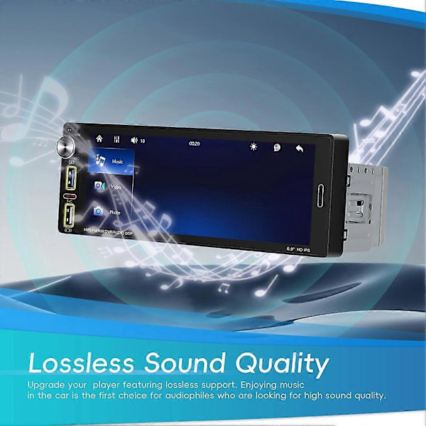 Enkel Din Bilstereo, 6,9 tums IPS Touch Screen Bilradio