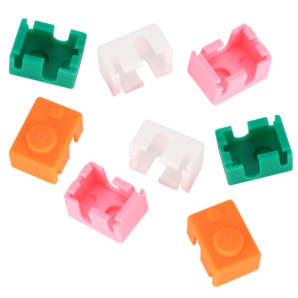 8 st Silikonfodral Högtemperaturtåligt Värmeblocksöverdrag 3D-skrivartillbehör