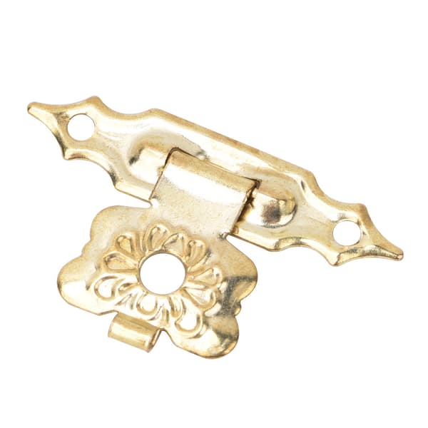 50 st Hasp Latch Retro Style Blomtyp Gul Järn Toggle Latch för lådor