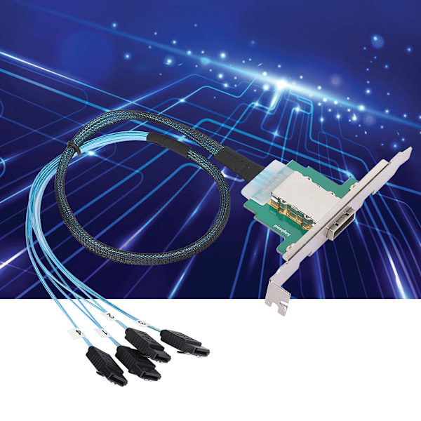 Mini SAS -käänteiskaapeli H0302 SAS 26P naaras - 4 x SATA laitteistodatakaapeli 0,8 metriä