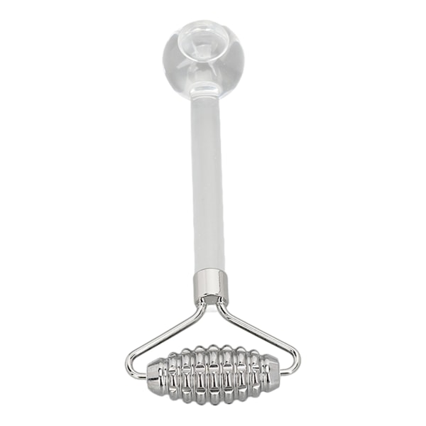 2 i 1 Ice Face Roller Kall kompress Minska svullnad Rostfritt stål Glas ansiktsmassage roller för ögon ansikte