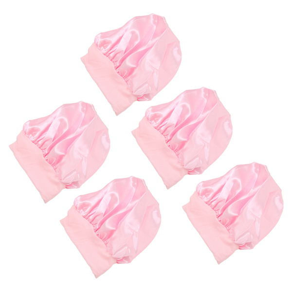 5 st Nattsömn huvudbonad hatt Förhindra håravfall Andas silke satin cover
