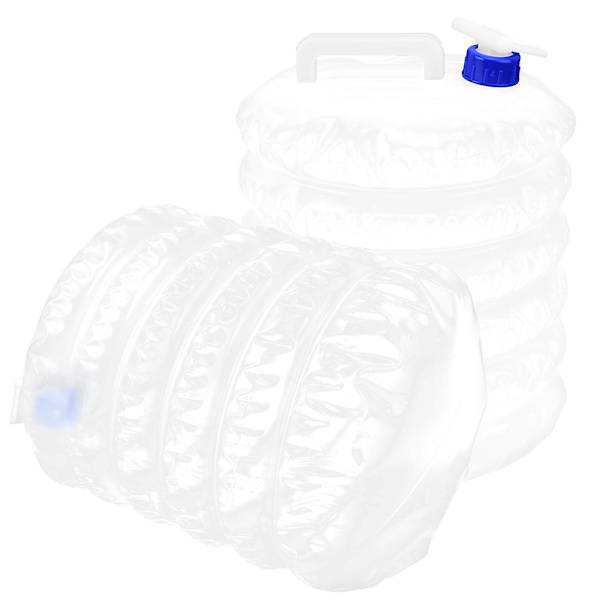 2PCS 15L Utomhus Bekväm PE Fällbar Vattenpåse Camping Jakt Bil Fällbar Hink
