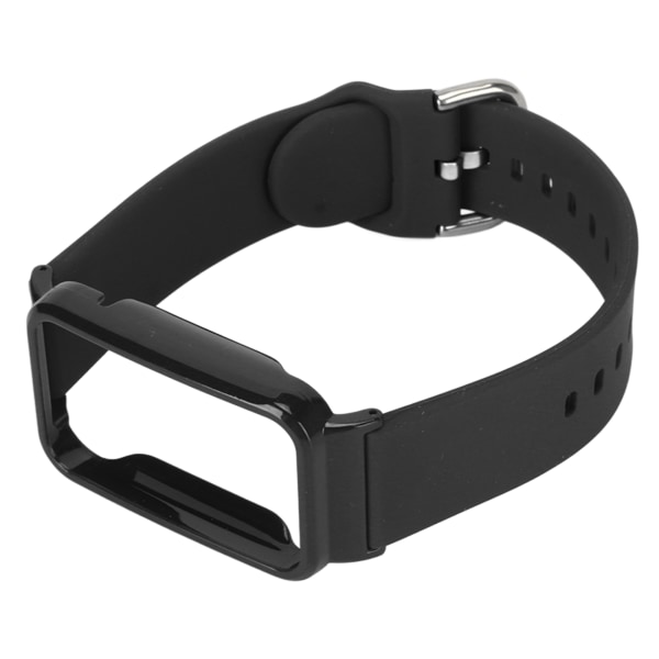 Silikonklokkerem med beskyttende støtfangerveske som erstatning for tilbehør Passer til Mi Band 7 Pro Black and Black Case