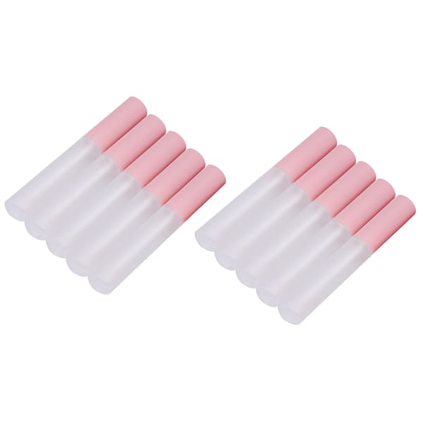 Lipgloss-tuber Tomme leppestifttuber Flaske Tomme påfyllbare kosmetikkbeholdere (børste semi-transparent flaske)