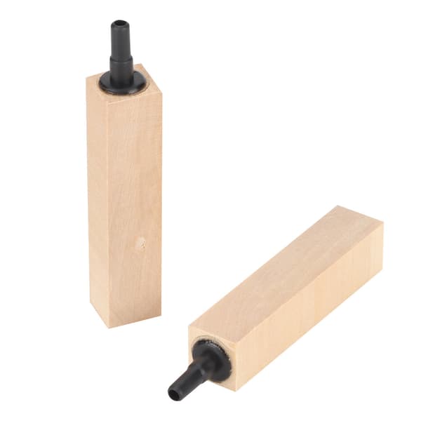 2 stk/sett naturlig luftboblestein i tre for akvarium (L)