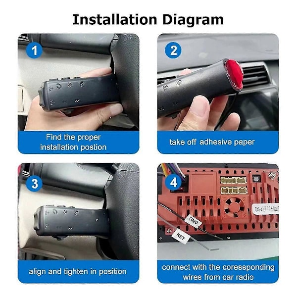 7-Tasters Universal Bilrattknapper Multifunksjonell Bil Audio GPS Navigasjon DVD Android Wi